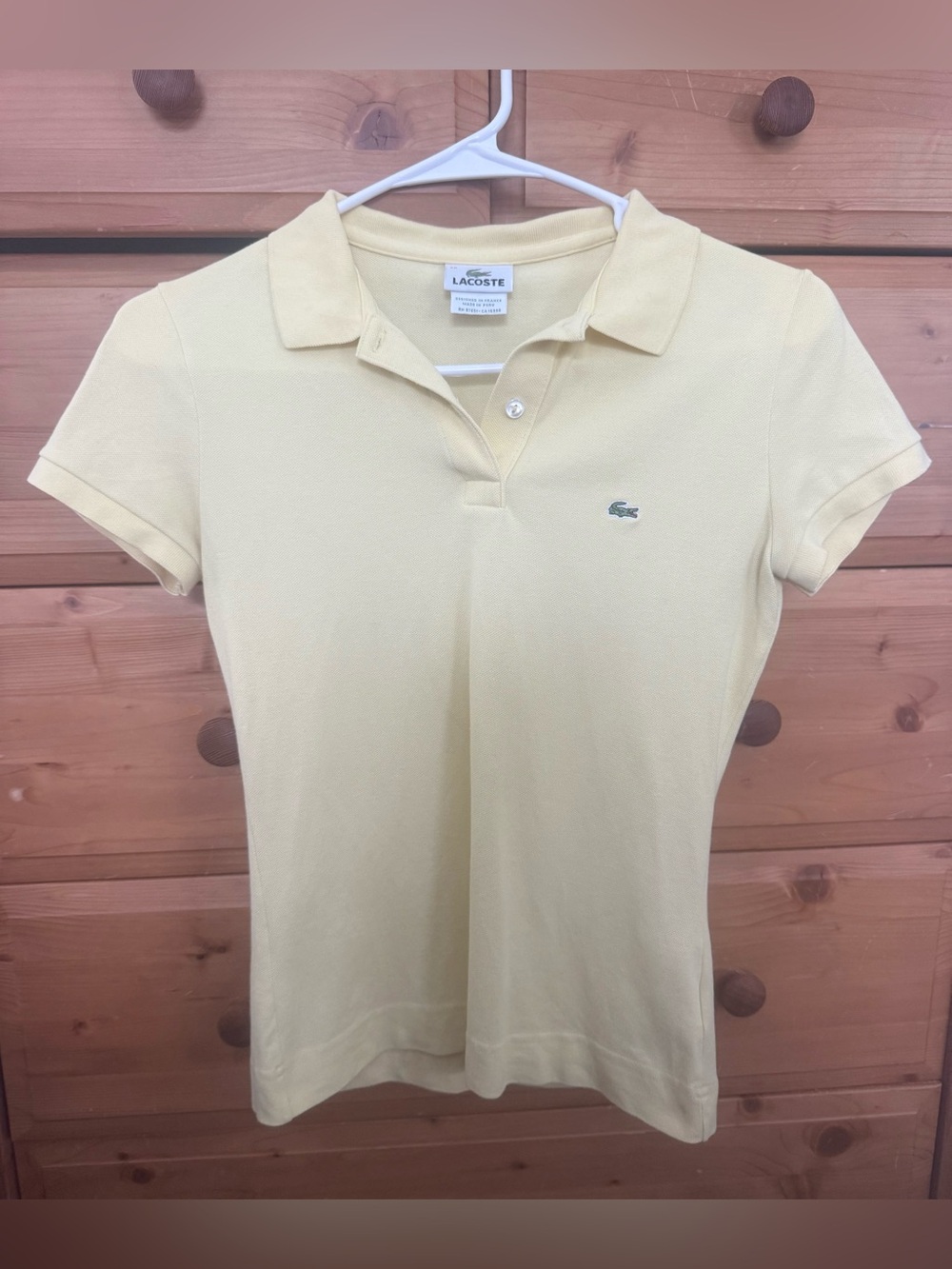 Lacoste Women's Yellow Short-Sleeve  Polo Top